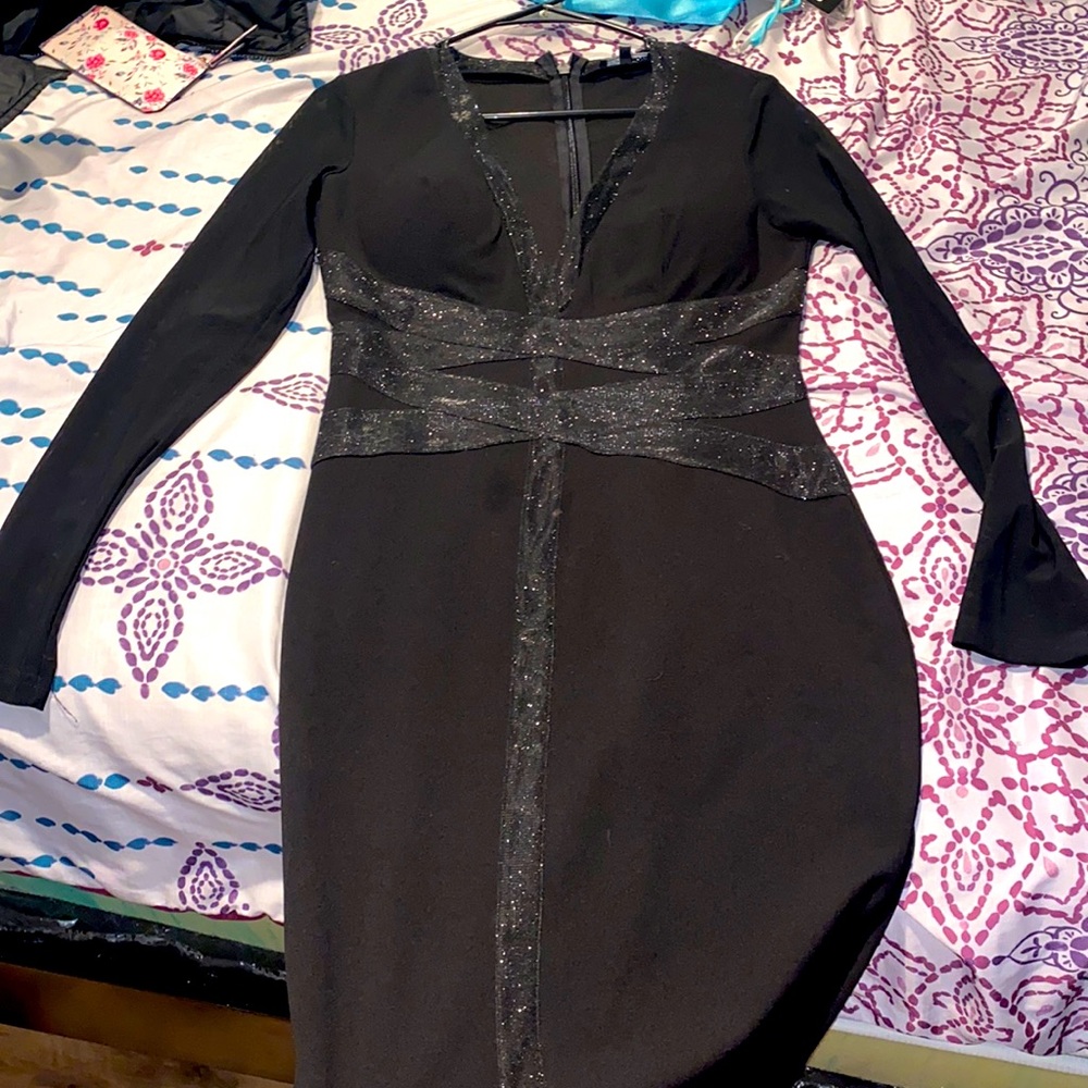 Black mini dress